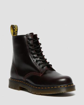 Burgundy Men's Dr Martens 1460 Slip Resistant Atlas Leather Lace Up Boots | CA 530EBC